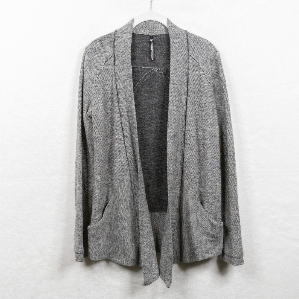KUHL Open Front Draped Pocket Cardigan Jacket Gorpcore Gray Sz S